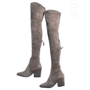 carina taupe suede over the knee boots sz 7.5/8 38